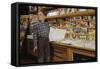 Boy Holding Paper in Newsstand-William P. Gottlieb-Framed Stretched Canvas