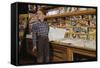 Boy Holding Paper in Newsstand-William P. Gottlieb-Framed Stretched Canvas