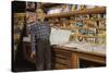 Boy Holding Paper in Newsstand-William P. Gottlieb-Stretched Canvas