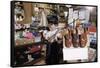 Boy Holding Shotgun in Sporting Goods Store-William P. Gottlieb-Framed Stretched Canvas