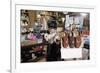 Boy Holding Shotgun in Sporting Goods Store-William P. Gottlieb-Framed Photographic Print