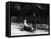 Boy in 1908 Mercedes Pedal Car-null-Framed Stretched Canvas