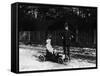 Boy in 1908 Mercedes Pedal Car-null-Framed Stretched Canvas