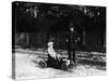 Boy in 1908 Mercedes Pedal Car-null-Stretched Canvas