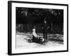 Boy in 1908 Mercedes Pedal Car-null-Framed Photographic Print