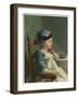 Boy in a Child's Chair, 1736 (Oil on Canvas)-Jean II Restout-Framed Giclee Print