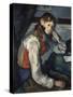 Boy in a Red Waistcoat-Paul Cézanne-Stretched Canvas