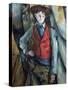 Boy in a Red Waistcoat-Paul Cézanne-Stretched Canvas