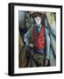 Boy in a Red Waistcoat-Paul Cézanne-Framed Giclee Print