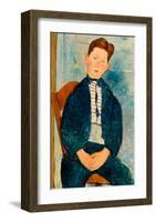 Boy in a Striped Sweater, 1918-Amedeo Modigliani-Framed Art Print