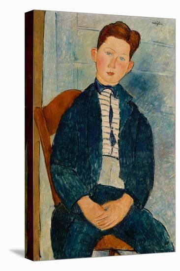 Boy in a Striped Sweater, 1918-Amedeo Modigliani-Stretched Canvas