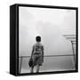 Boy in baseball uniform-Steve Cicero-Framed Stretched Canvas