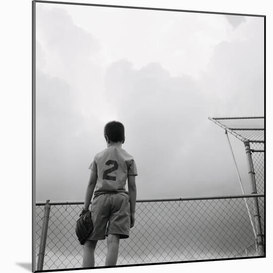 Boy in baseball uniform-Steve Cicero-Mounted Photographic Print