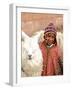 Boy in Costume with Llamas, Cuzco, Peru-Bill Bachmann-Framed Photographic Print