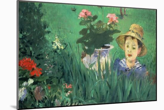 Boy in Flowers (Jacques Hosched), 1876-Edouard Manet-Mounted Giclee Print