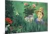 Boy in Flowers (Jacques Hosched), 1876-Edouard Manet-Mounted Giclee Print