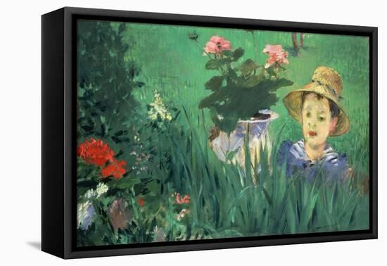 Boy in Flowers (Jacques Hosched), 1876-Edouard Manet-Framed Stretched Canvas