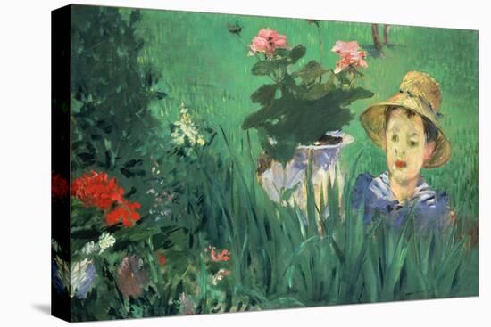 Boy in Flowers (Jacques Hosched), 1876-Edouard Manet-Stretched Canvas