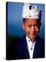 Boy in Formal Dress at Hindu Temple Ceremony, Indonesia-Merrill Images-Stretched Canvas