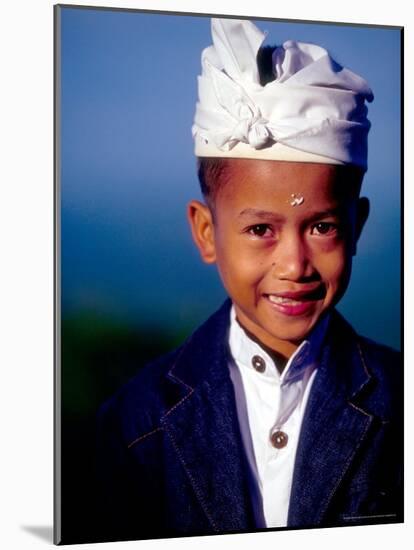 Boy in Formal Dress at Hindu Temple Ceremony, Indonesia-Merrill Images-Mounted Photographic Print