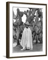 Boy in Front of a Cactus, State of Veracruz, Mexico, 1927-Tina Modotti-Framed Premium Photographic Print