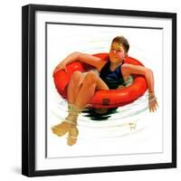 "Boy in Inner Tube,"August 1, 1936-Eugene Iverd-Framed Giclee Print