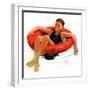 "Boy in Inner Tube,"August 1, 1936-Eugene Iverd-Framed Premium Giclee Print