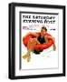 "Boy in Inner Tube," Saturday Evening Post Cover, August 1, 1936-Eugene Iverd-Framed Giclee Print