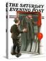 "Boy in Mirror" or "Distortion" Saturday Evening Post Cover, August 13,1921-Norman Rockwell-Stretched Canvas