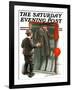 "Boy in Mirror" or "Distortion" Saturday Evening Post Cover, August 13,1921-Norman Rockwell-Framed Giclee Print