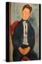 Boy in Striped Sweater-Amedeo Modigliani-Stretched Canvas