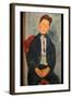 Boy in Striped Sweater-Amedeo Modigliani-Framed Art Print