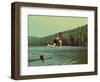 Boy Jumping in Lake at Summer Vacations - Vintage Retro Style-Kokhanchikov-Framed Photographic Print