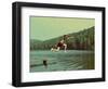 Boy Jumping in Lake at Summer Vacations - Vintage Retro Style-Kokhanchikov-Framed Photographic Print