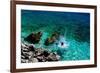 Boy Jumping into the Sea from the Left-Thomas Bernd-Framed Photographic Print