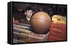 Boy Longing for Basketball-William P. Gottlieb-Framed Stretched Canvas