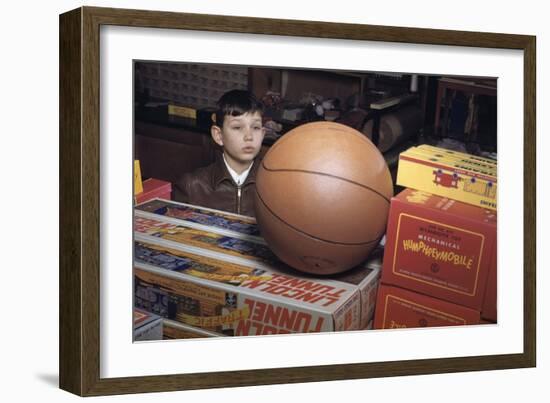 Boy Longing for Basketball-William P. Gottlieb-Framed Photographic Print