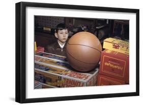 Boy Longing for Basketball-William P. Gottlieb-Framed Photographic Print