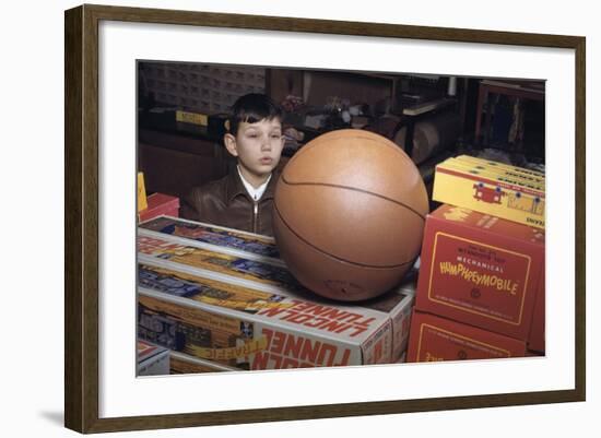 Boy Longing for Basketball-William P. Gottlieb-Framed Photographic Print