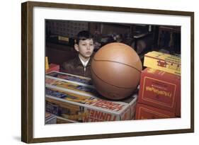 Boy Longing for Basketball-William P. Gottlieb-Framed Photographic Print