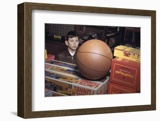 Boy Longing for Basketball-William P. Gottlieb-Framed Photographic Print