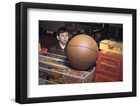 Boy Longing for Basketball-William P. Gottlieb-Framed Photographic Print