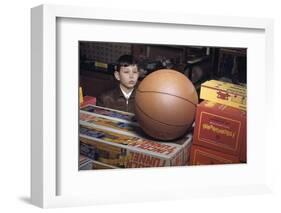 Boy Longing for Basketball-William P. Gottlieb-Framed Photographic Print