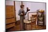 Boy Looking at Cowboy Boots-William P. Gottlieb-Mounted Photographic Print