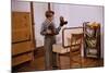 Boy Looking at Cowboy Boots-William P. Gottlieb-Mounted Photographic Print