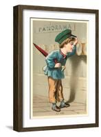 Boy Looking Through Port Holes-null-Framed Art Print