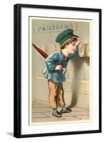 Boy Looking Through Port Holes-null-Framed Art Print