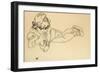 Boy Lying on His Stomach, 1918-Egon Schiele-Framed Giclee Print