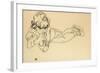 Boy Lying on His Stomach, 1918-Egon Schiele-Framed Giclee Print