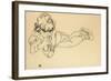 Boy Lying on His Stomach, 1918-Egon Schiele-Framed Giclee Print